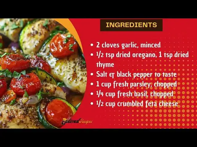 'Video thumbnail for Mediterranean Chicken Zucchini Bake | Healthy Low-Carb Dinner'
