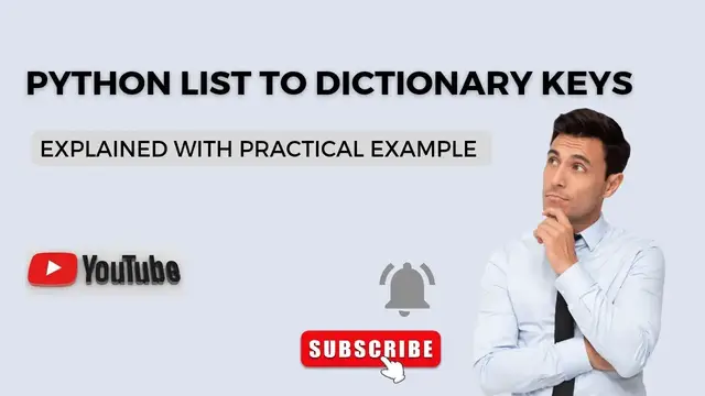 'Video thumbnail for Convert Python List to Dictionary Keys with Example - Python Tutorial'