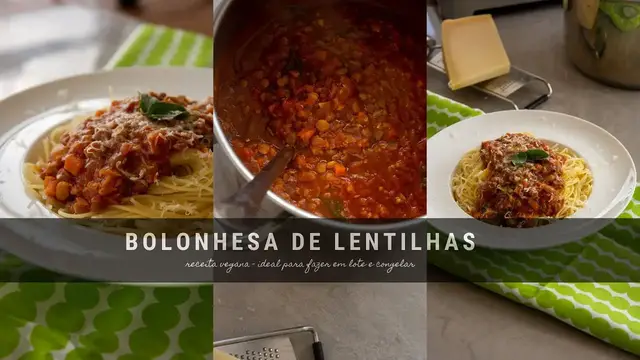 'Video thumbnail for BOLONHESA DE LENTILHA - RECEITA VEGANA'