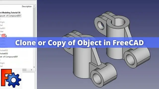 'Video thumbnail for Easily Create Clone or Copy of Object in FreeCAD | FreeCAD Tutorial | FreeCAD | Mechnexus |'