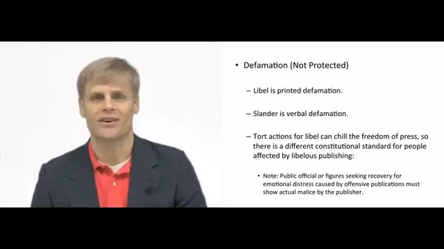 'Video thumbnail for Unprotected Speech Defamation'