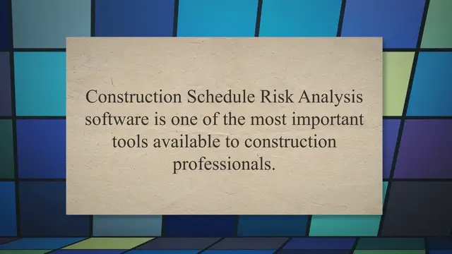 'Video thumbnail for Unlocking the Benefits of Construction Schedule Risk Analysis Software'