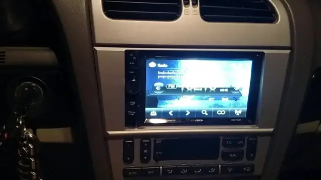 'Video thumbnail for Review and usage of the XO Vision double din radio, with factory speakers and kicker 12s'
