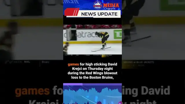 'Video thumbnail for BREAKING: Detroit Red Wings F Michael Rasmussen suspended by NHL'