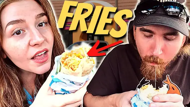'Video thumbnail for We Tried Taco Bell's NEW Steak Nacho Fries Burrito!'