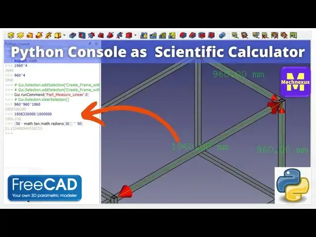 'Video thumbnail for Use Python Console as Scientific Calculator in FreeCAD | FreeCAD Tutorial | FreeCAD Python |'