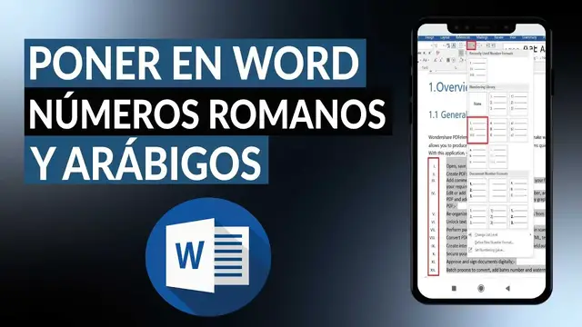 'Video thumbnail for ¿Cómo poner en MICROSOFT WORD números romanos y arábigos? - Muy Fácil'