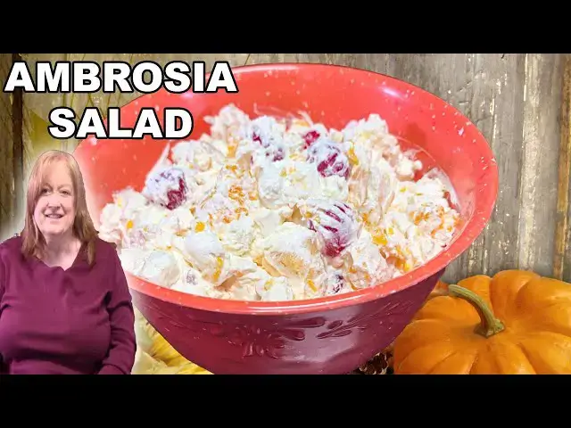 'Video thumbnail for AMBROSIA SALAD, A Tropical Fruit Salad Perfect for the Holidays'