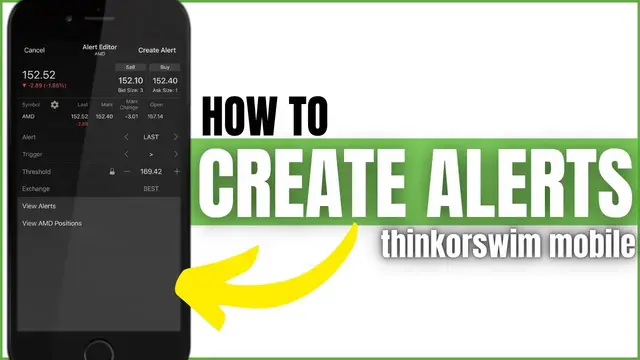 'Video thumbnail for How to Create Alerts on the ThinkorSwim Mobile App | TOS Mobile Tutorial'