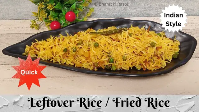 'Video thumbnail for Leftover Rice Recipe I Fried Rice Recipe I Masala Rice recipe I Quick n Tasty'