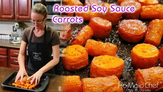 'Video thumbnail for Roasted Soy Sauce Carrots | Dining In With Danielle'