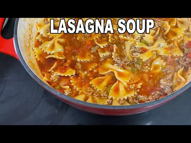 'Video thumbnail for All In One Pot LASAGNA SOUP'