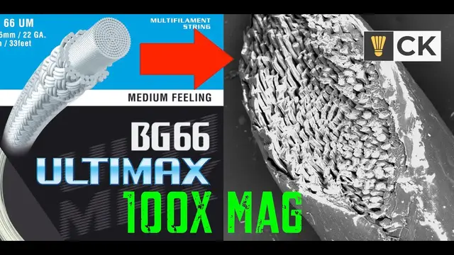 'Video thumbnail for Yonex Badminton String under the microscope #Shorts'