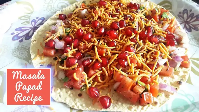 'Video thumbnail for Masala Papad Recipe | मसाला पापड़ | How to make masala papad at home'