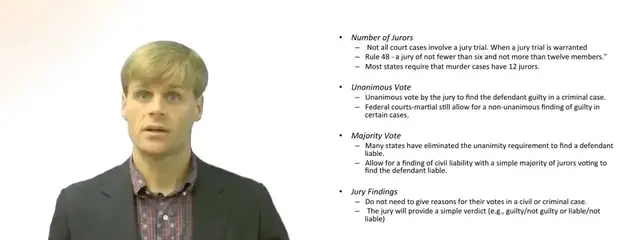 'Video thumbnail for Jury Votes Required for Find Guilt or Liability'