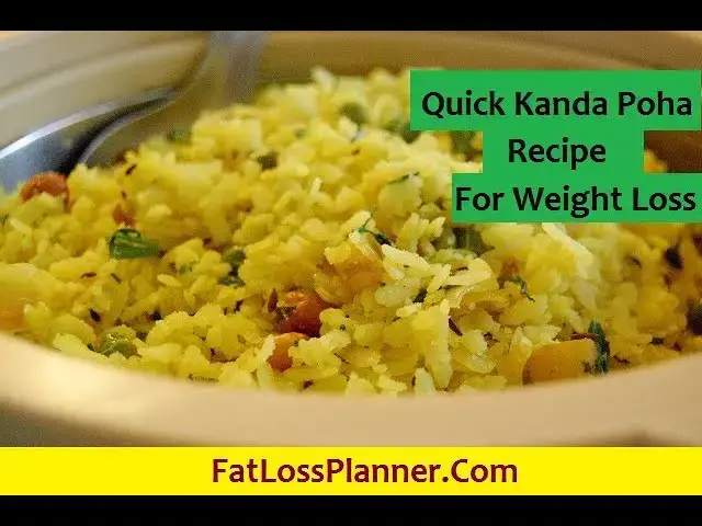 'Video thumbnail for Kanda poha recipe for weight Loss (Breakfast recipe)'