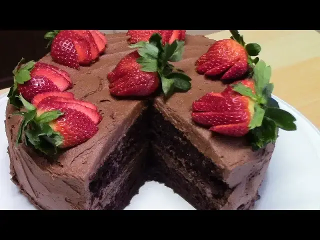 'Video thumbnail for DOUBLE LAYER CHOCOLATE CAKE | BUTTER CREAM FROSTING'