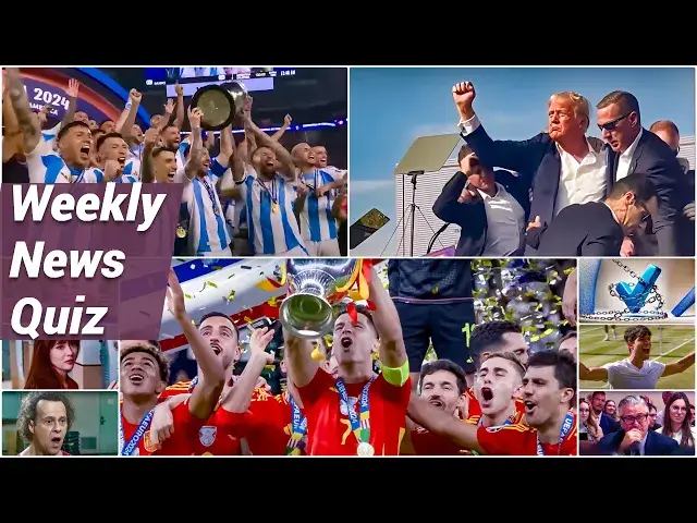 'Video thumbnail for Weekly News Quiz: Trump Rally Drama, UEFA Champions, & Stranger Things Revealed! ๐๐ฐ๐ฌ'