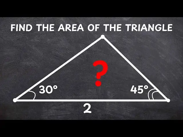 'Video thumbnail for Find the Area of a Triangle with Base and Angles Given'