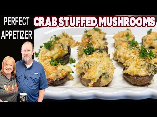 'Video thumbnail for CRAB STUFFED MUSHROOMS Appetizer'