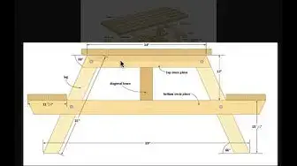 'Video thumbnail for 146VIDEO   Picnic Table Plans Tour'