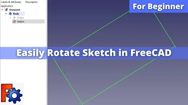 'Video thumbnail for Easily Rotate Sketch in FreeCAD I FreeCAD Tutorial I  FreeCAD Part Design   Mechnexus I'