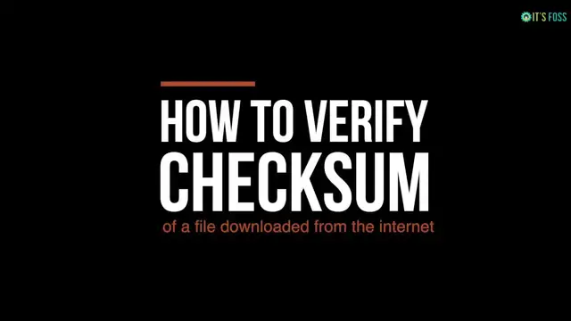 'Video thumbnail for How to Verify Checksum in Linux [GUI and Command Line]'