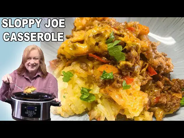'Video thumbnail for SLOW COOKER SLOPPY JOE CASSEROLE in the Crockpot Easy Dinner Idea'