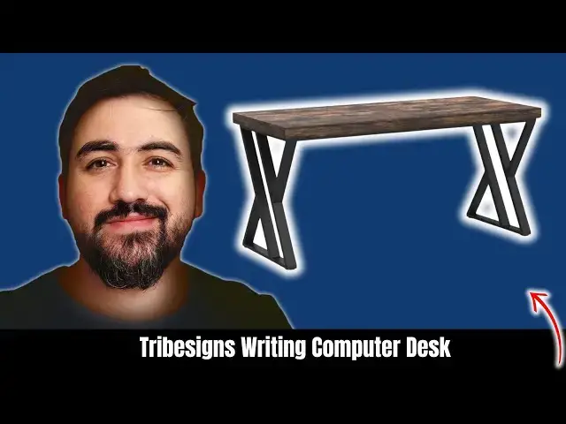 'Video thumbnail for Tribesigns 55” Writing Computer Desk – Heavy-Duty & Modern'