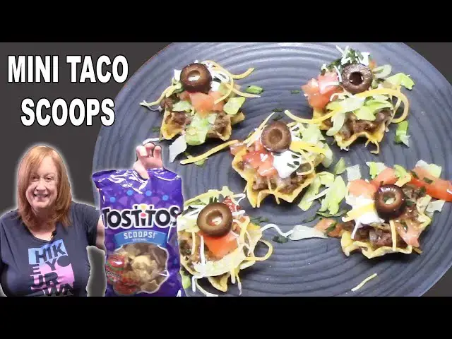 'Video thumbnail for MINI TACO SCOOPS for Appetizers, Dinner Time, Taco Tuesday, Anytime'