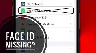 'Video thumbnail for Face ID And Passcode Missing From Settings? Not Available?'