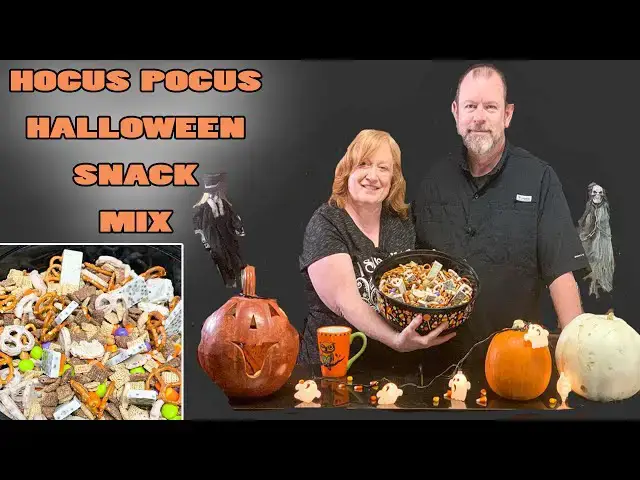 'Video thumbnail for Hocus Pocus Halloween Snack Mix Cauldron'