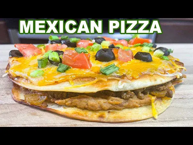 'Video thumbnail for MEXICAN PIZZA, Taco Bell Copycat Recipe'