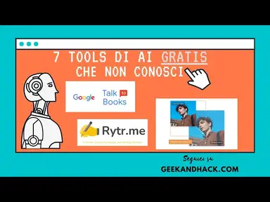 'Video thumbnail for 7 Strumenti GRATIS di Intelligenza Artificiale Sorprendenti che Devi Conoscere !! #ai #gratis'