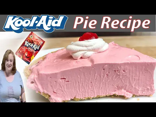 'Video thumbnail for KOOL-AID PIE VINTAGE RECIPE | BAKE WITH ME 4 INGREDIENT, NO BAKE, EASY PIE'