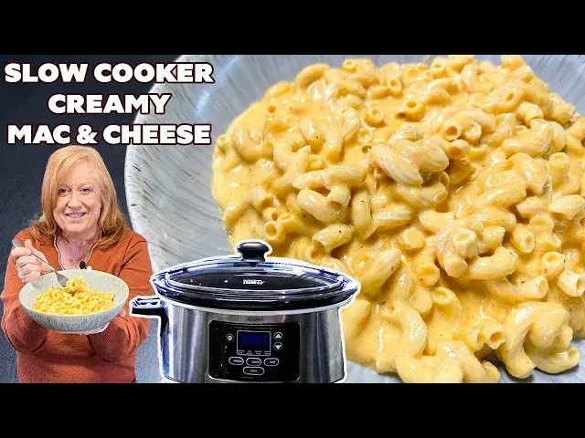 'Video thumbnail for Creamy SLOW COOKER MAC & CHEESE, The Creamiest Side Dish'