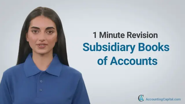 'Video thumbnail for Subsidiary Books of Accounts - 1 Minute'