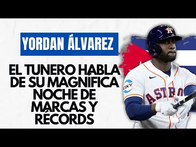 'Video thumbnail for ENTREVISTA con YORDAN ÁLVAREZ después de su noche de Home Runs'