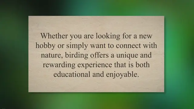 'Video thumbnail for Discovering the World of Birding: Top 5 Fascinating Facts and Benefits'