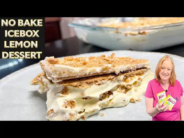 'Video thumbnail for No Bake Icebox LEMON DESSERT CAKE'