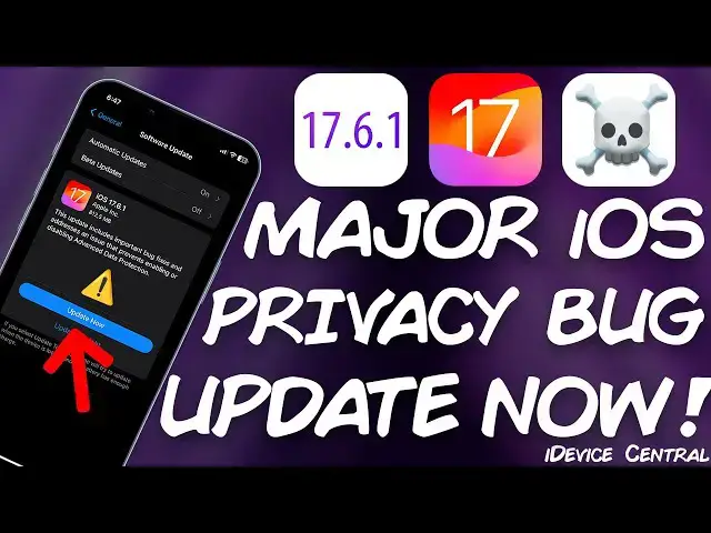 'Video thumbnail for Update To iOS 17.6.1 NOW! Major Security / PRIVACY Bug FIXED!'