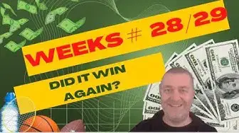 'Video thumbnail for Martingale Staking vs. Luck: A Sports Bettor's Battle Revealed in My Case Study - Week 28/29 Results'