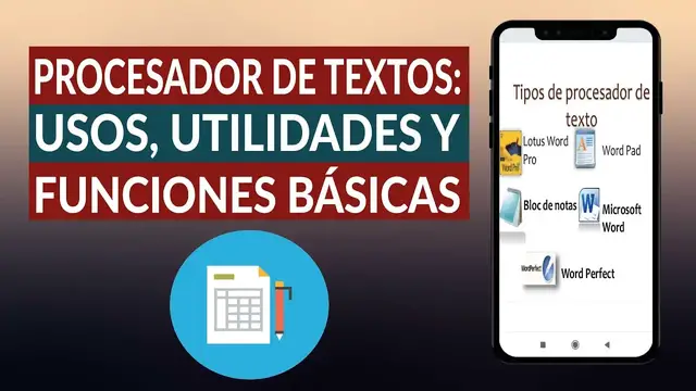 'Video thumbnail for PROCESADOR DE TEXTOS: Usos, utilidades, tipos y funciones básicas'