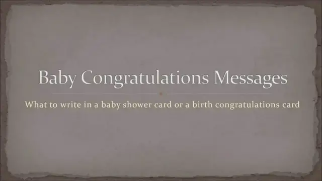 'Video thumbnail for Baby Congratulations Messages: What to Write in a Card'
