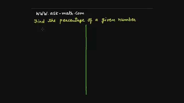 'Video thumbnail for Percentage of a given number'