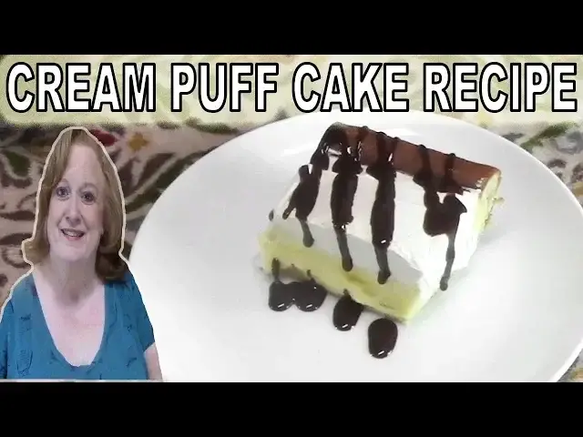 'Video thumbnail for CREAM PUFF CAKE RECIPE | BAKE WITH ME CREAM PUFF CAKE | REFRIGERATED CAKE'
