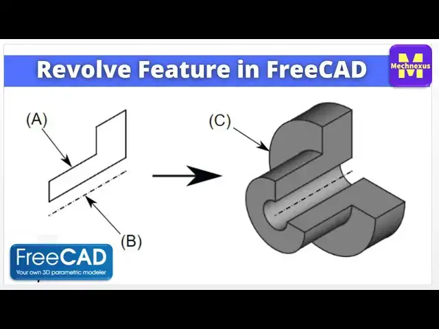 'Video thumbnail for Revolve Feature in FreeCAD | FreeCAD Beginner Tutorial | Mechnexus |'