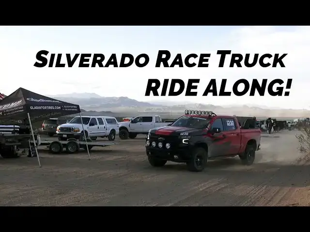 'Video thumbnail for Chevrolet Performance strapped me into the back of the Hall Racing Silverado during the Mint 400!'