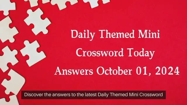 'Video thumbnail for Daily Themed Mini Crossword Today Answers October 01, 2024 Updated'