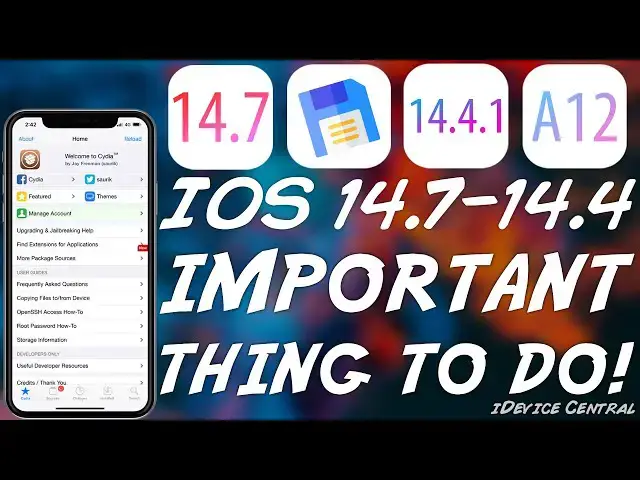 'Video thumbnail for iOS 14.7 - 14.4 JAILBREAK (A12+): IMPORTANT Thing To Do Right Now! (Tutorial)'
